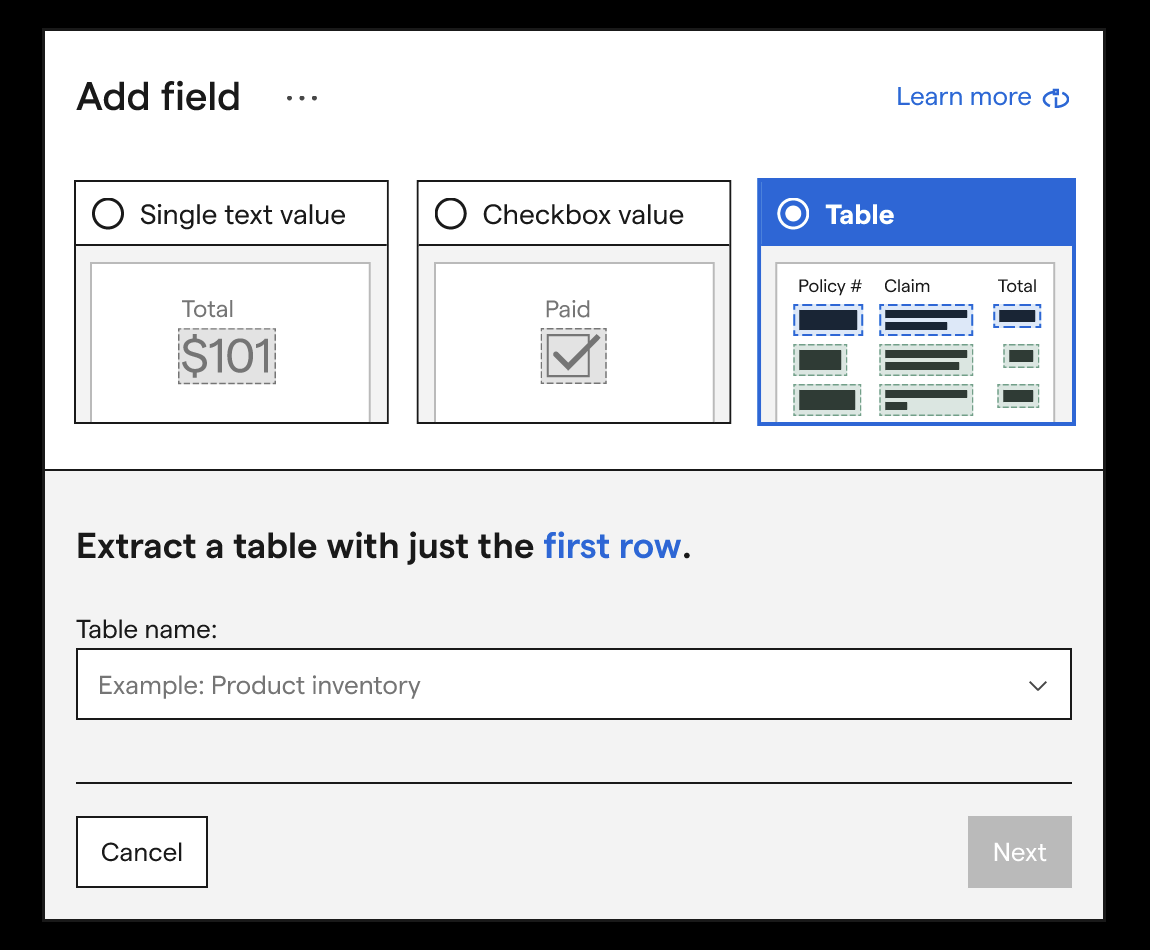 thumbnail for live prototype of visual add field flow